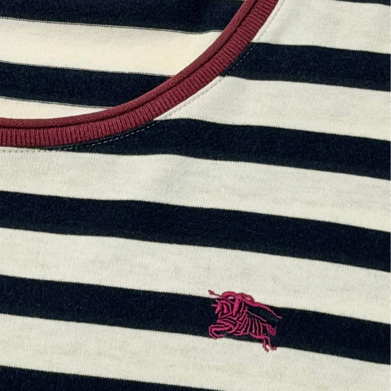 BURBERRY 黑標 橫條紋戰馬上衣-4