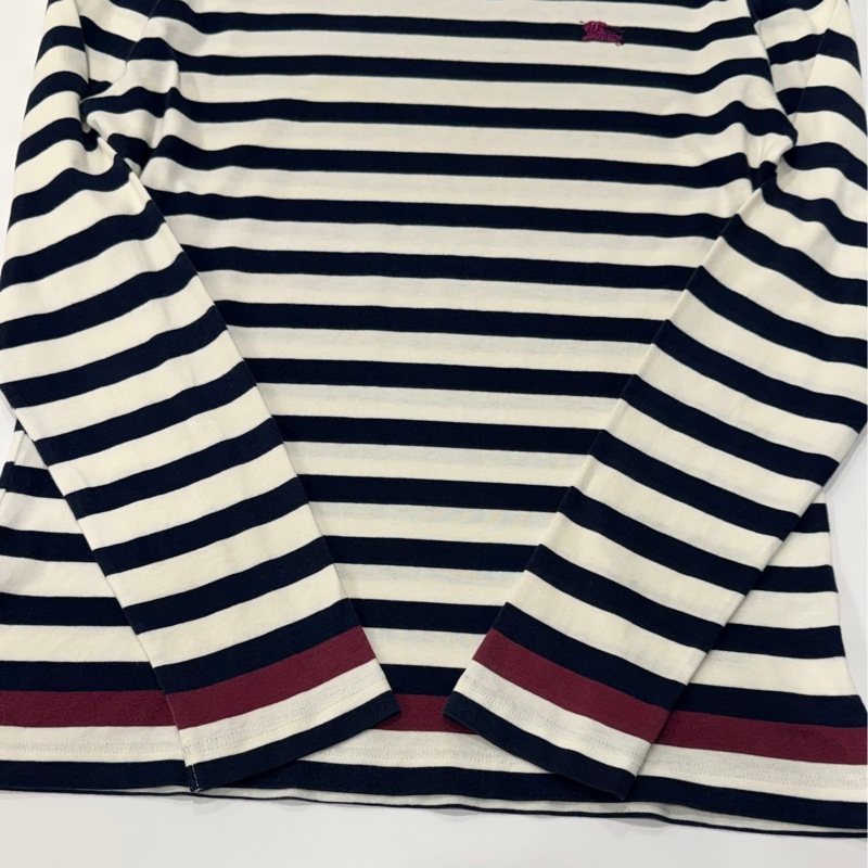 BURBERRY 黑標 橫條紋戰馬上衣-6