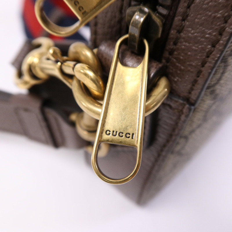 GUCCI 塗層帆布Ophidia GG Supreme金扣肩背袋-14