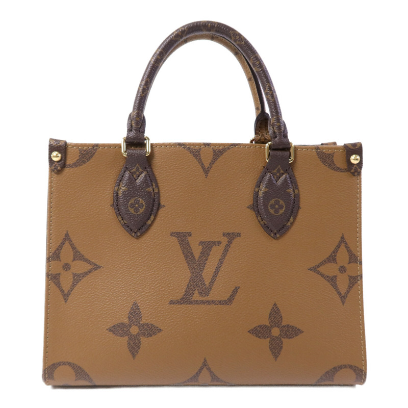 LOUIS VUITTON Monogram Giant On The Go PM金扣手挽肩背兩用袋-1