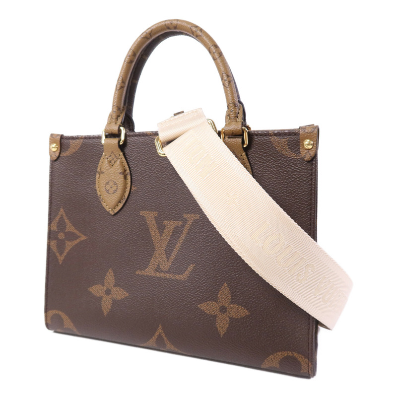 LOUIS VUITTON Monogram Giant On The Go PM金扣手挽肩背兩用袋-2