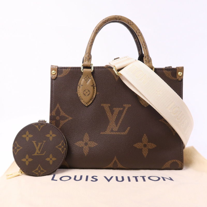 LOUIS VUITTON Monogram Giant On The Go PM金扣手挽肩背兩用袋-8