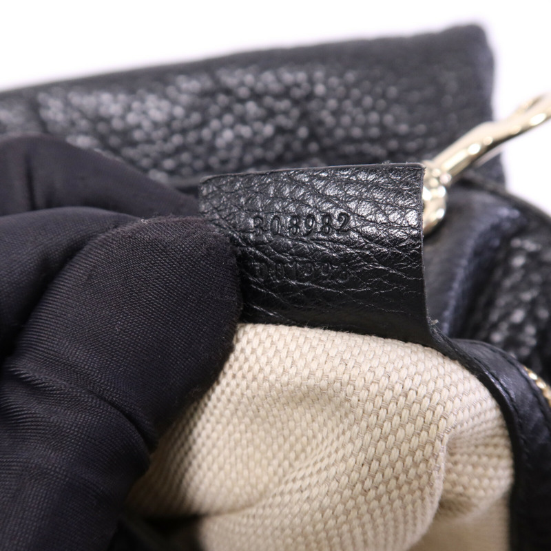 GUCCI 牛皮皮革Chain Shoulder Bag金扣鏈帶肩背袋-6