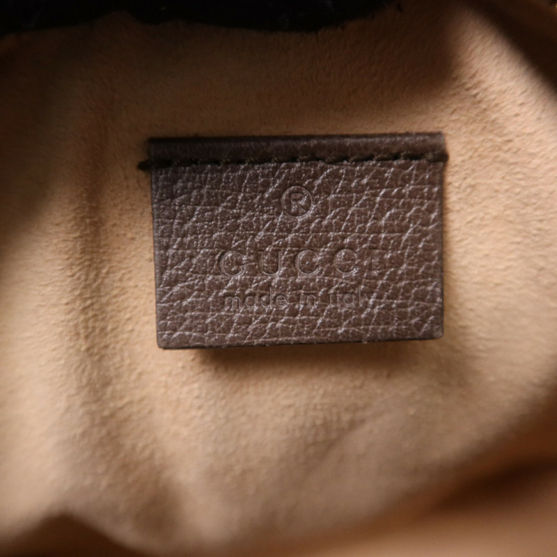 GUCCI 塗層帆布Ophidia金扣鏈帶肩背袋-5