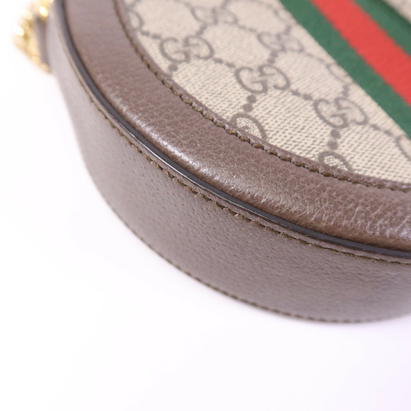 GUCCI 塗層帆布Ophidia金扣鏈帶肩背袋-11
