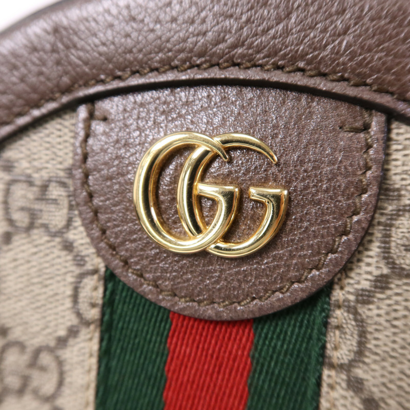 GUCCI 塗層帆布Ophidia金扣鏈帶肩背袋-14