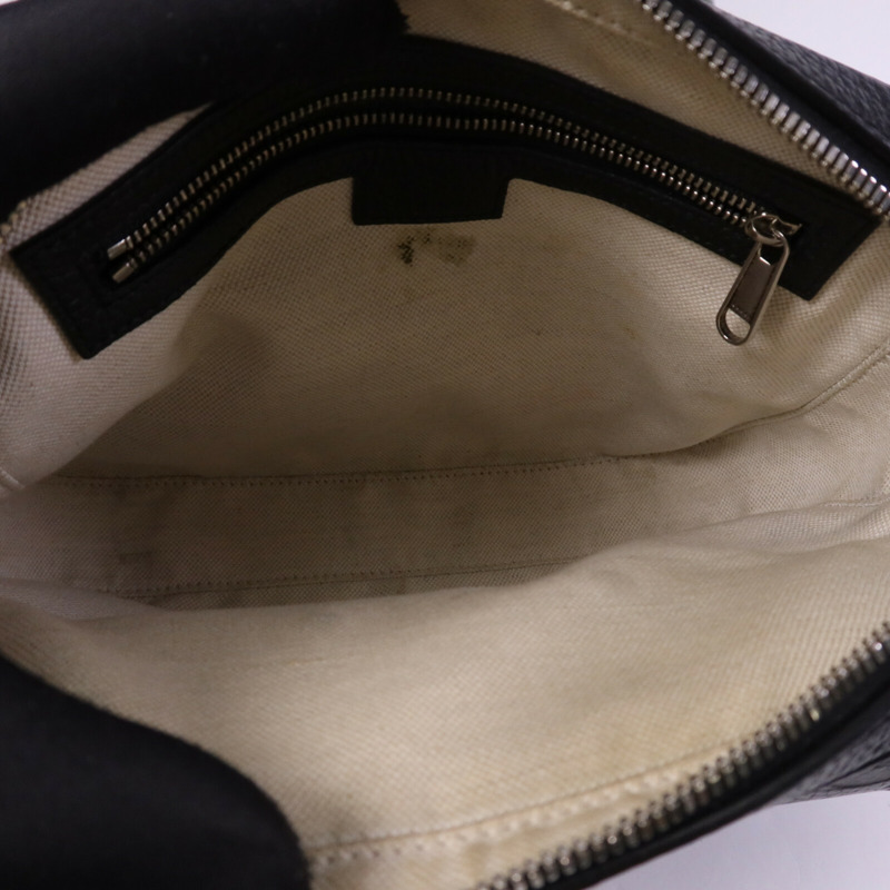 GUCCI 牛皮皮革GG Jumbo Small銀扣肩背袋-4