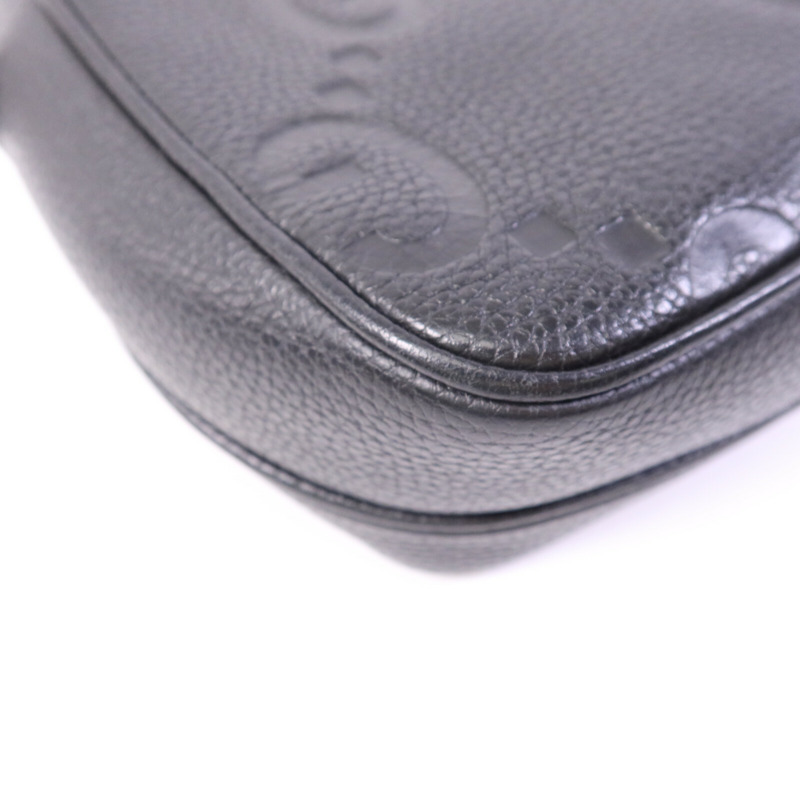 GUCCI 牛皮皮革GG Jumbo Small銀扣肩背袋-12