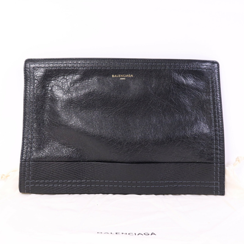 BALENCIAGA 牛皮皮革Clutch金扣手提包-9