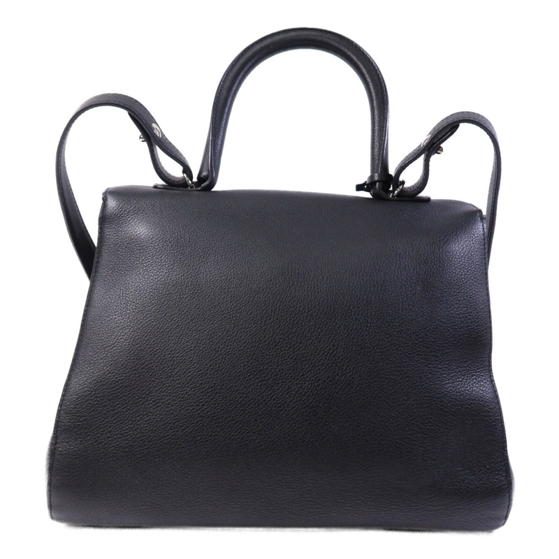 Delvaux 牛皮皮革Brillant MM銀扣手挽肩背兩用袋-1