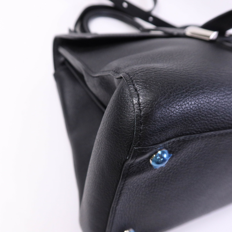 Delvaux 牛皮皮革Brillant MM銀扣手挽肩背兩用袋-10