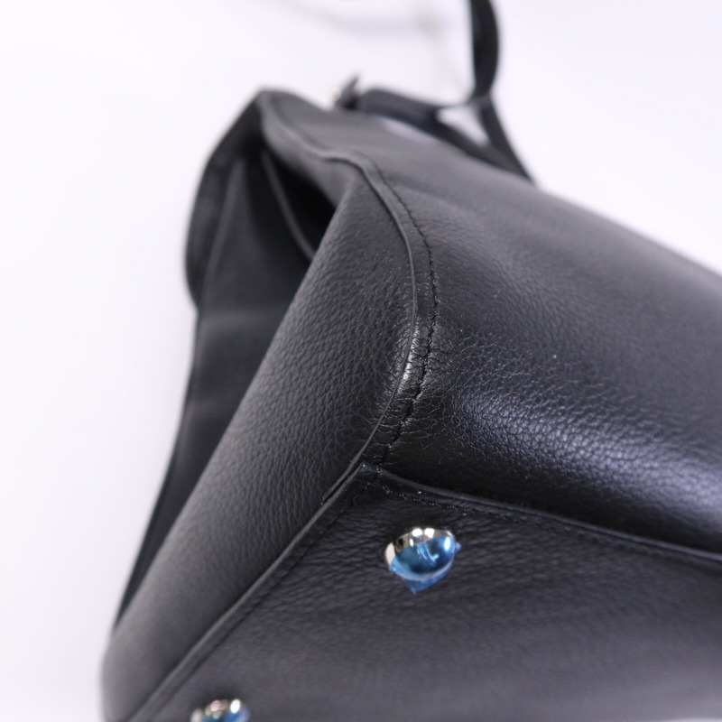 Delvaux 牛皮皮革Brillant MM銀扣手挽肩背兩用袋-12