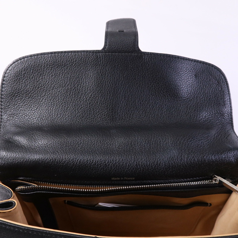 Delvaux 牛皮皮革Brillant MM銀扣手挽肩背兩用袋-13