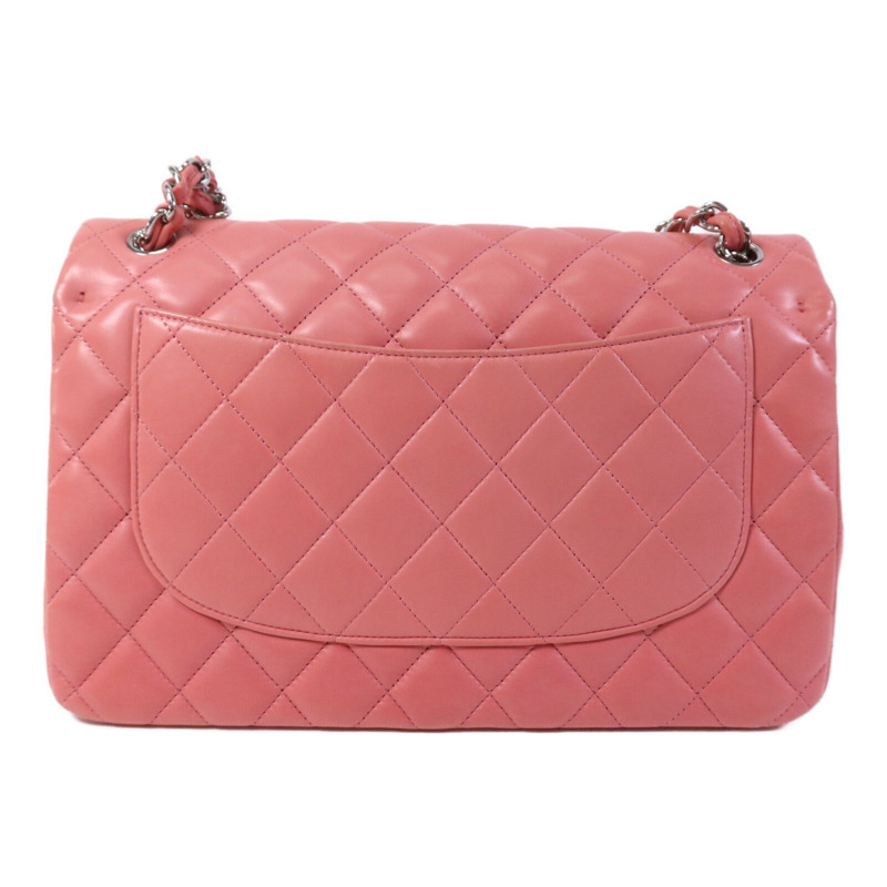 CHANEL 羊皮皮革Large Classic銀扣鏈帶肩背袋-1