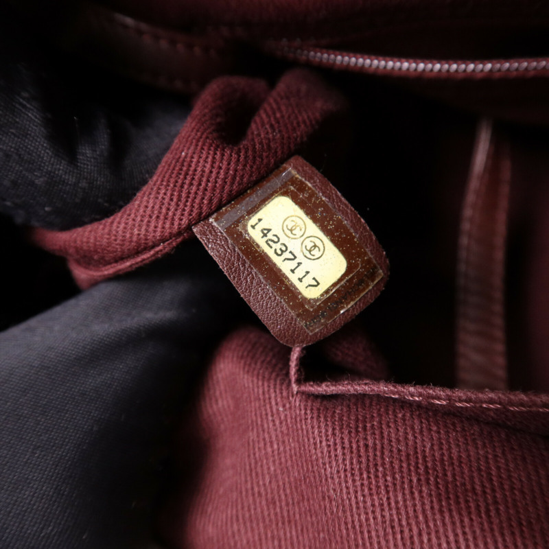 CHANEL 牛皮皮革Chain Shoulder Bag銀扣鏈帶手挽肩背兩用袋-7