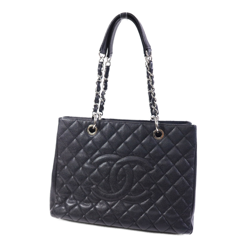 CHANEL 牛皮皮革GST銀扣鏈帶肩背袋-2