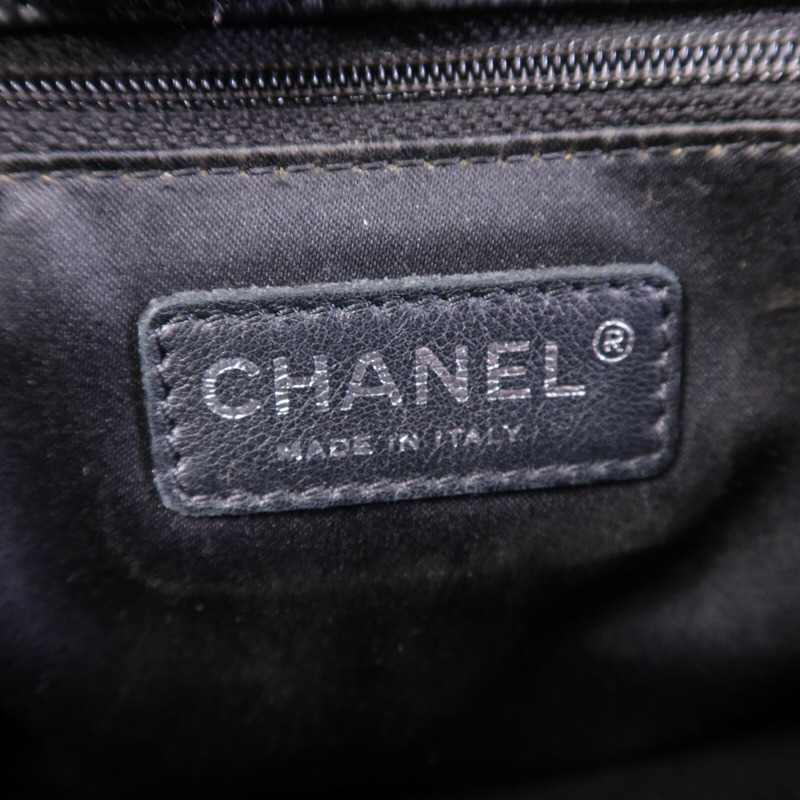 CHANEL 牛皮皮革GST銀扣鏈帶肩背袋-5