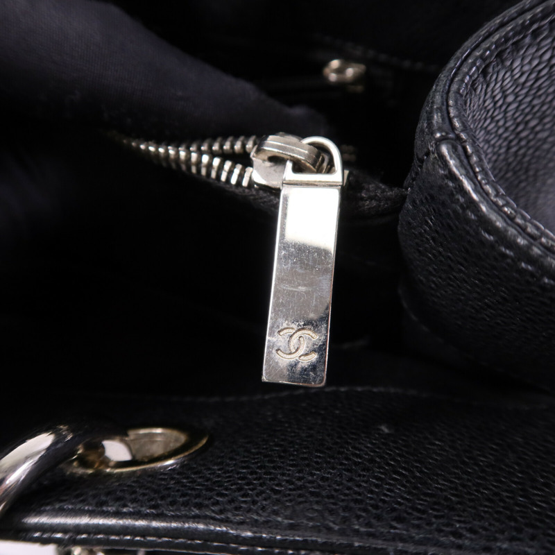 CHANEL 牛皮皮革GST銀扣鏈帶肩背袋-6