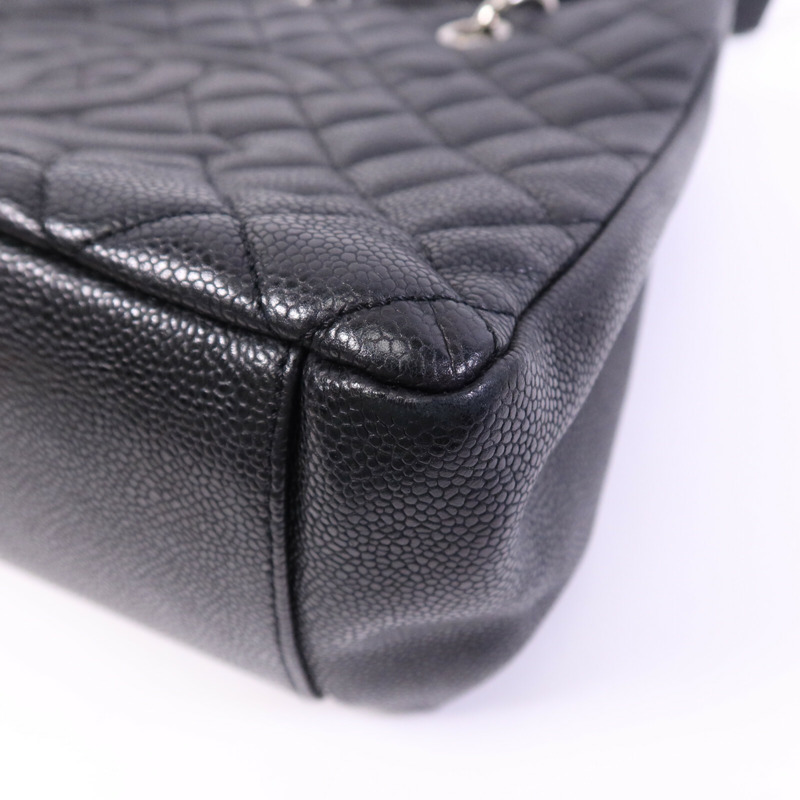 CHANEL 牛皮皮革GST銀扣鏈帶肩背袋-10