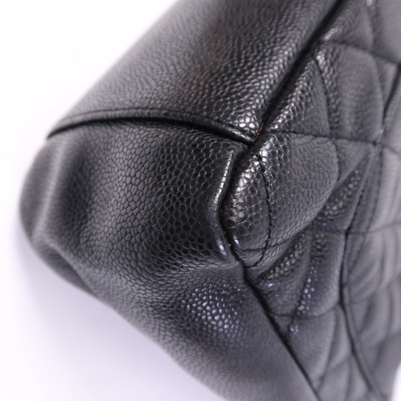 CHANEL 牛皮皮革GST銀扣鏈帶肩背袋-12