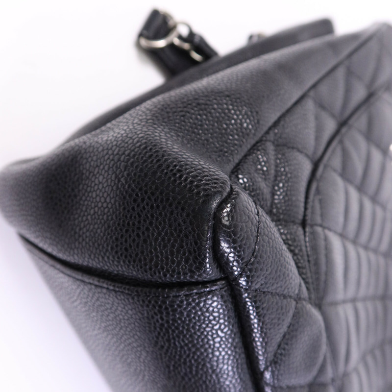 CHANEL 牛皮皮革GST銀扣鏈帶肩背袋-13