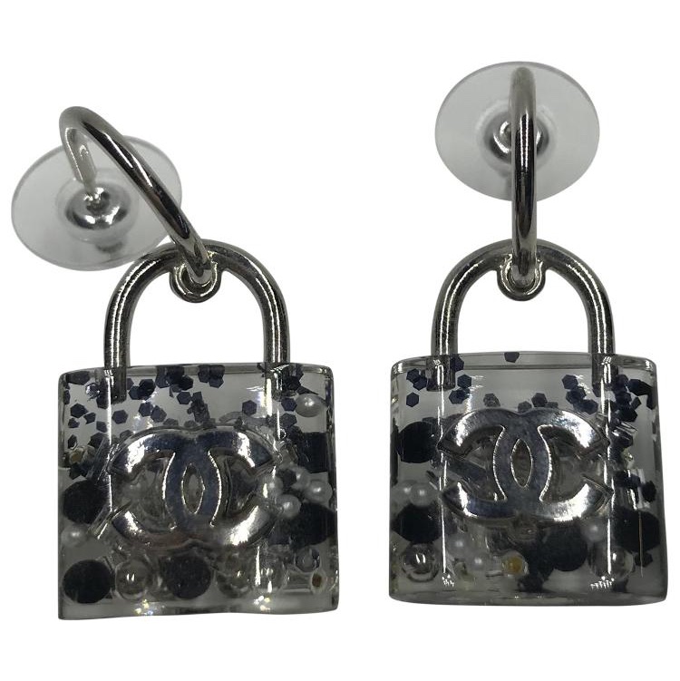 Chanel 鎖頭耳環 全新購自專櫃-0