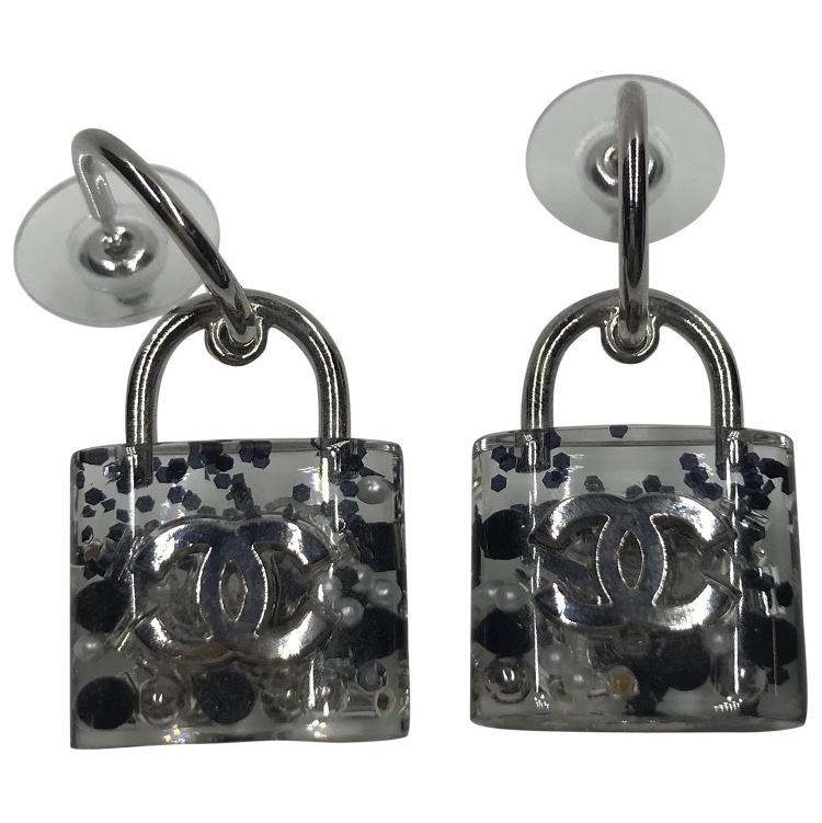Chanel 鎖頭耳環 全新購自專櫃-1