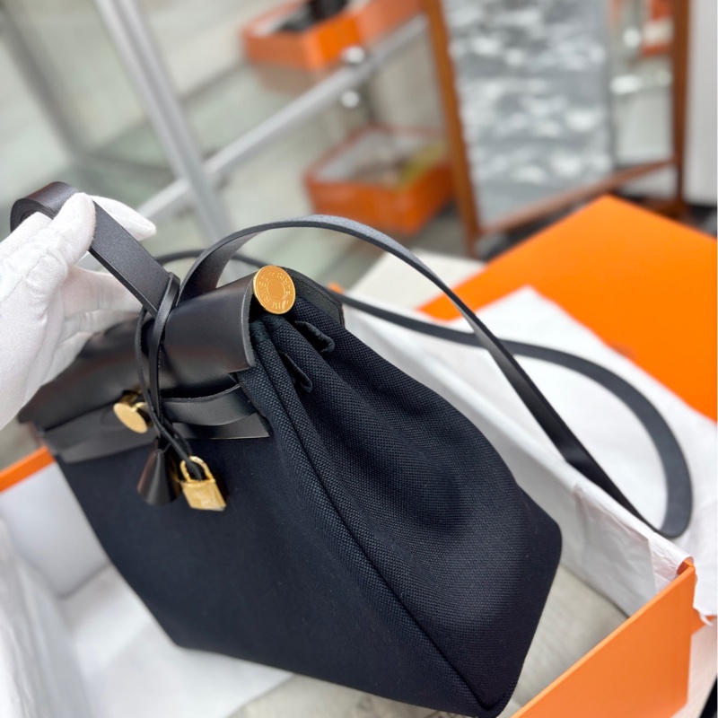【99新】 Hermes 黑金Herbag31 手提包-3