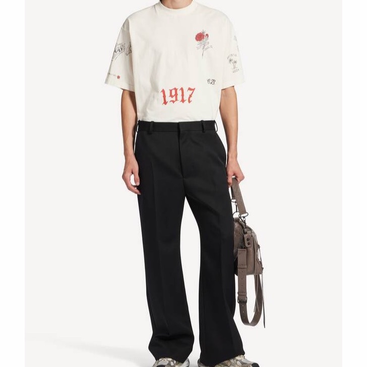 Balenciaga 男士 中號紋身圖案T恤XS S M L XL碼-3