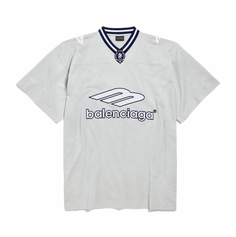 Balenciaga 男士 3b 足球 V 領 T 恤XXS XS S M L XL XXL-0