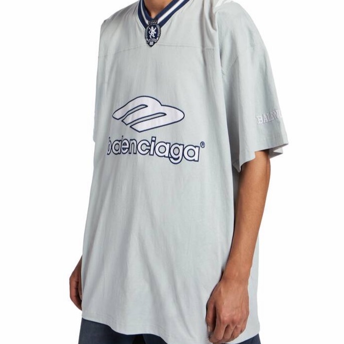 Balenciaga 男士 3b 足球 V 領 T 恤XXS XS S M L XL XXL-4