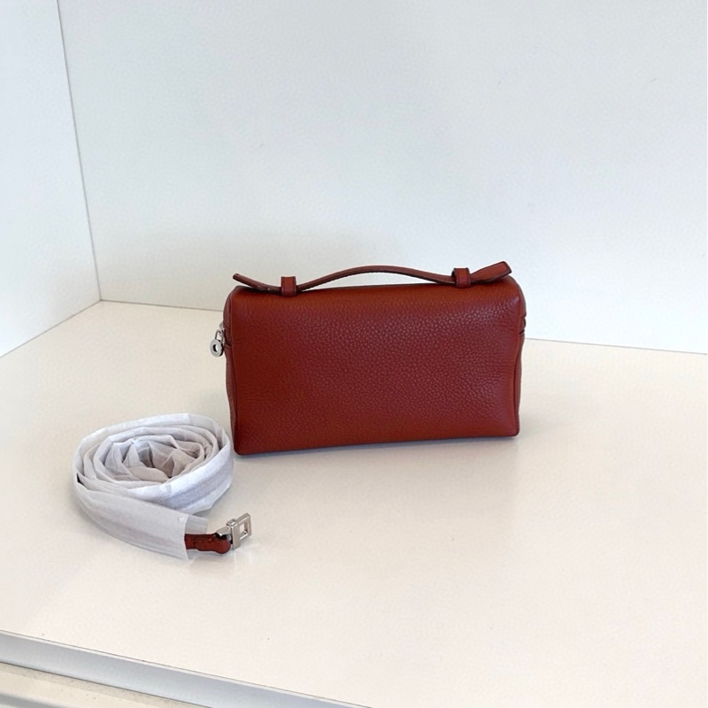【99新🆕】LP Loro Piana Pocket L19 飯盒包🍁美拉德磚紅色 手提包斜挎包-1