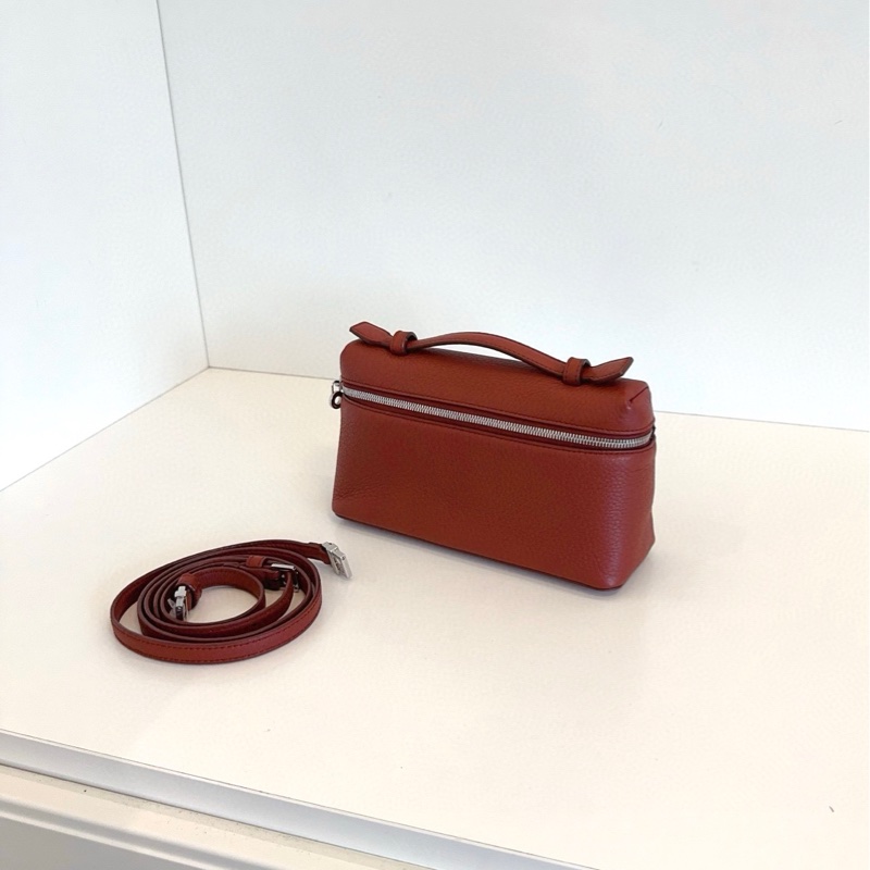 【99新🆕】LP Loro Piana Pocket L19 飯盒包🍁美拉德磚紅色 手提包斜挎包-3