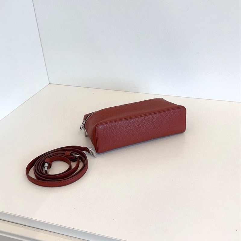 【99新🆕】LP Loro Piana Pocket L19 飯盒包🍁美拉德磚紅色 手提包斜挎包-4