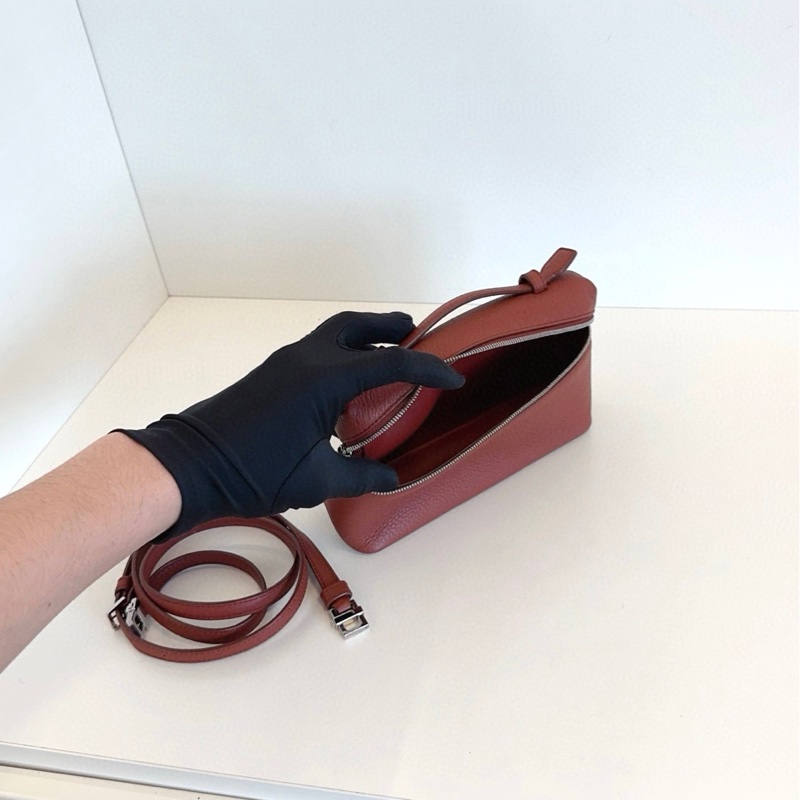 【99新🆕】LP Loro Piana Pocket L19 飯盒包🍁美拉德磚紅色 手提包斜挎包-7