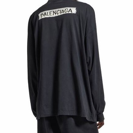 Balenciaga 男士 長袖T恤XS S M L XL XXL碼模特身高190CM，穿著S碼-5