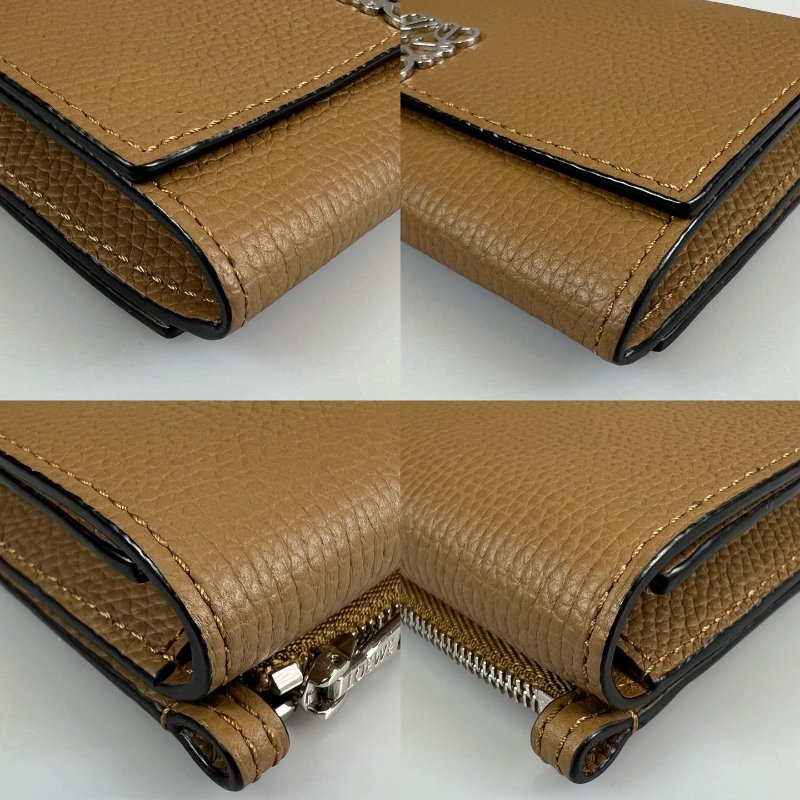 LOEWE  棕銀扣迷你小鍊包-9