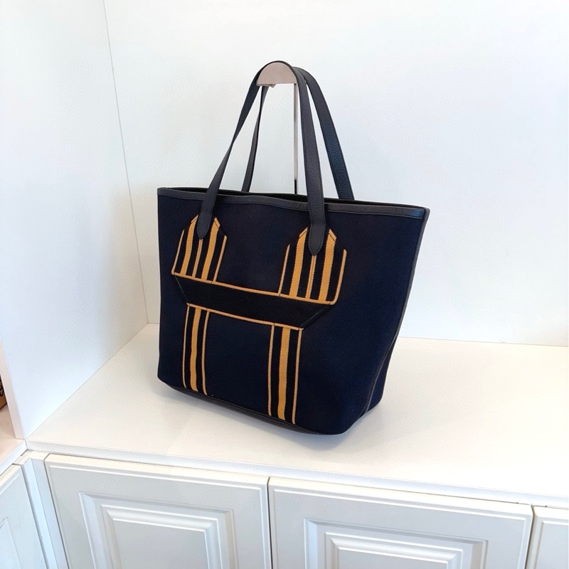 【99新🆕】Hermes 新款cabas pursangle 黑色大號托特包 U刻手提包-2