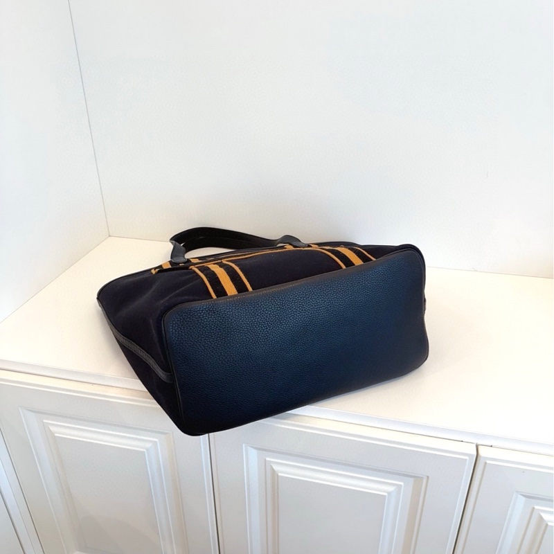 【99新🆕】Hermes 新款cabas pursangle 黑色大號托特包 U刻手提包-3