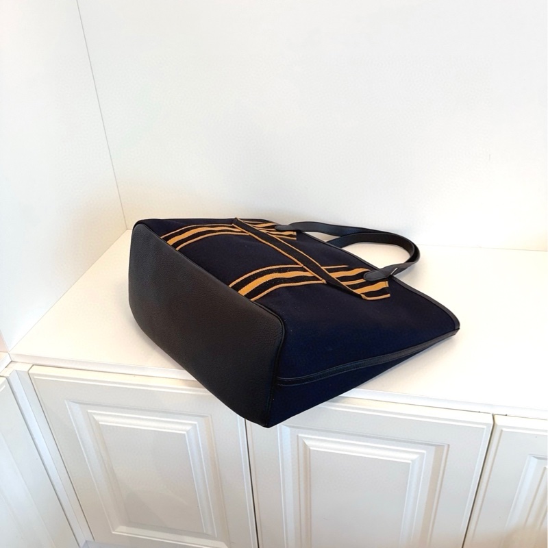 【99新🆕】Hermes 新款cabas pursangle 黑色大號托特包 U刻手提包-4