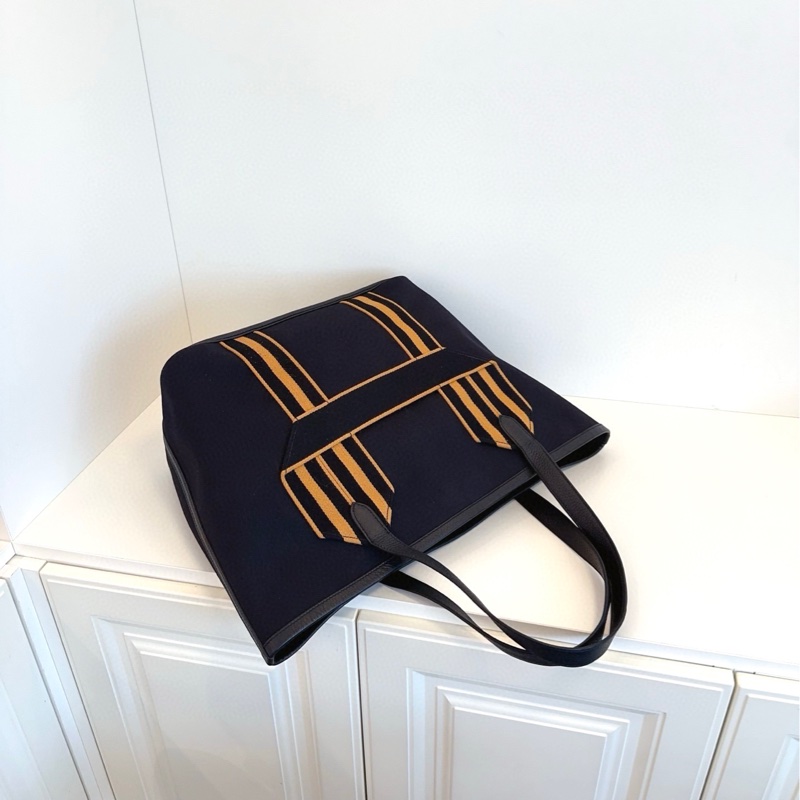 【99新🆕】Hermes 新款cabas pursangle 黑色大號托特包 U刻手提包-5