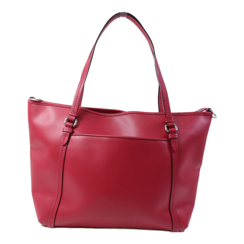 COACH 牛皮皮革Peyton Pocket Tote銀扣手挽袋-1