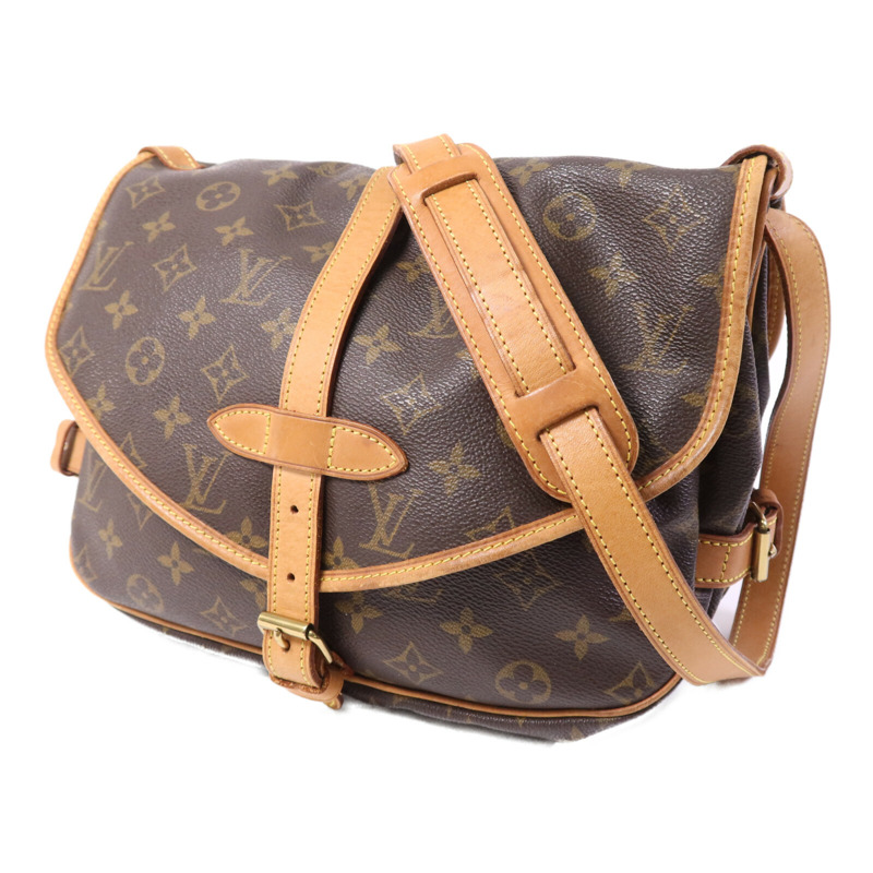 LOUIS VUITTON Monogram Saumur 30金扣肩背袋-2