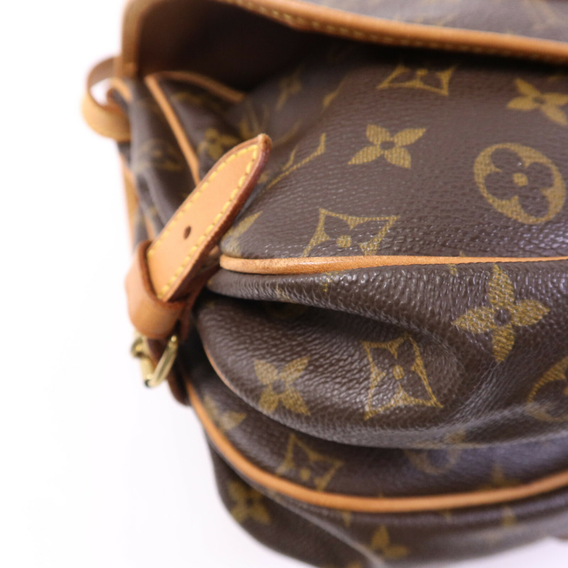 LOUIS VUITTON Monogram Saumur 30金扣肩背袋-12
