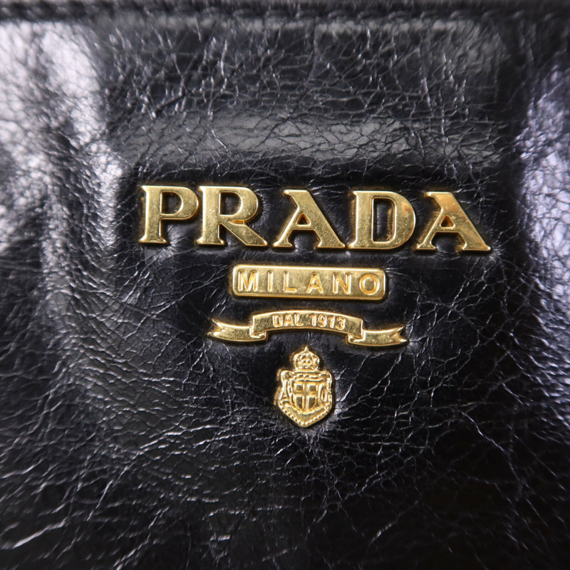PRADA 牛皮皮革2way Shoulder金扣手挽肩背兩用袋-6