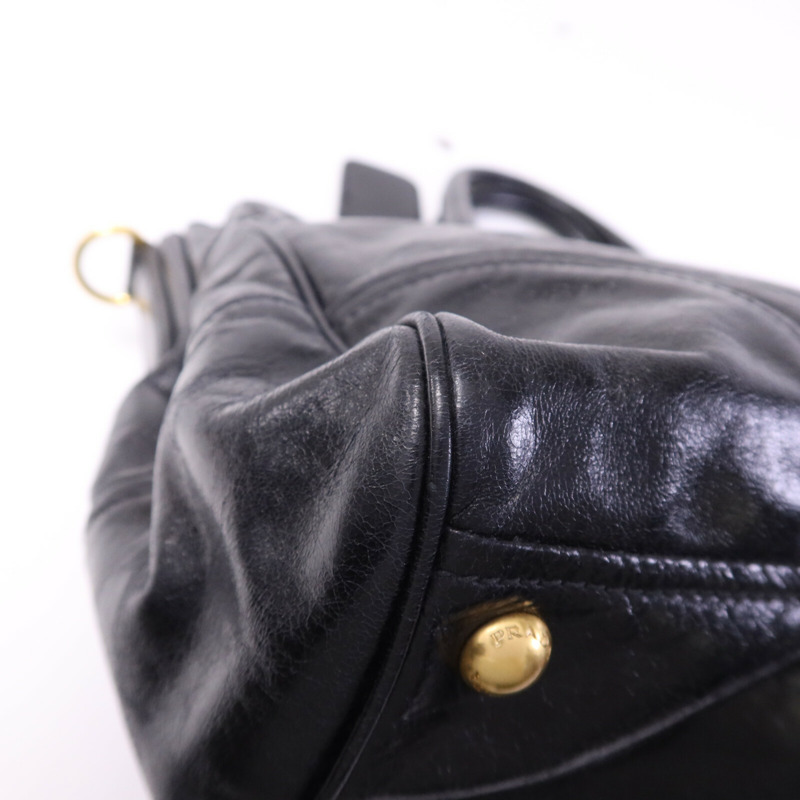 PRADA 牛皮皮革2way Shoulder金扣手挽肩背兩用袋-13