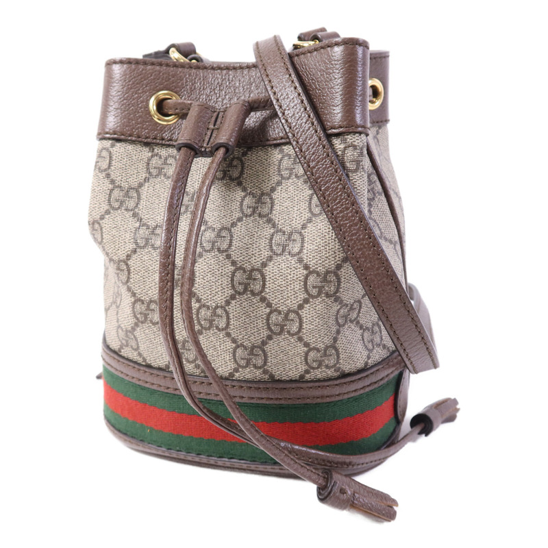 GUCCI 塗層帆布Ophidia GG Mini Bucket金扣肩背袋-2