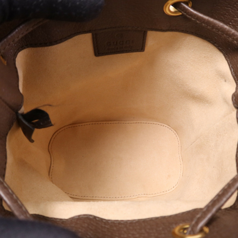 GUCCI 塗層帆布Ophidia GG Mini Bucket金扣肩背袋-4