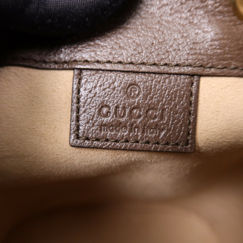 GUCCI 塗層帆布Ophidia GG Mini Bucket金扣肩背袋-5