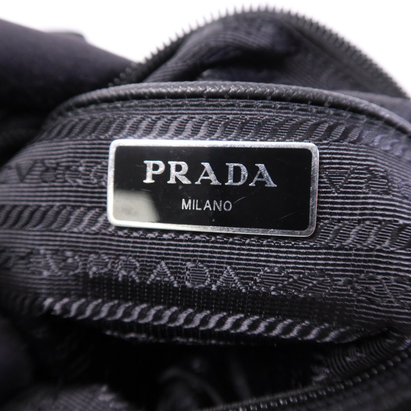PRADA 尼龍Shoulder Bag銀扣肩背袋-5